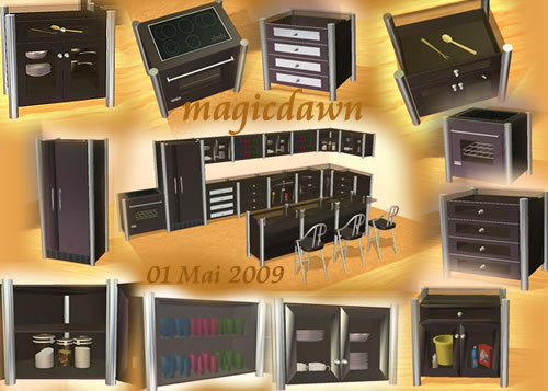 Die Sims 2 Downloads Objekte Küche, Gartenmöbel, Urnen